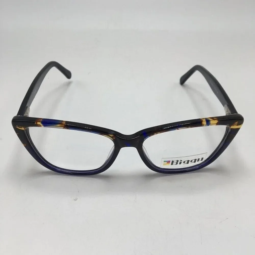 Biggu Womens Eyeglass Frames Black Brown Tortoise Shell Cat Eye Full Rim New
